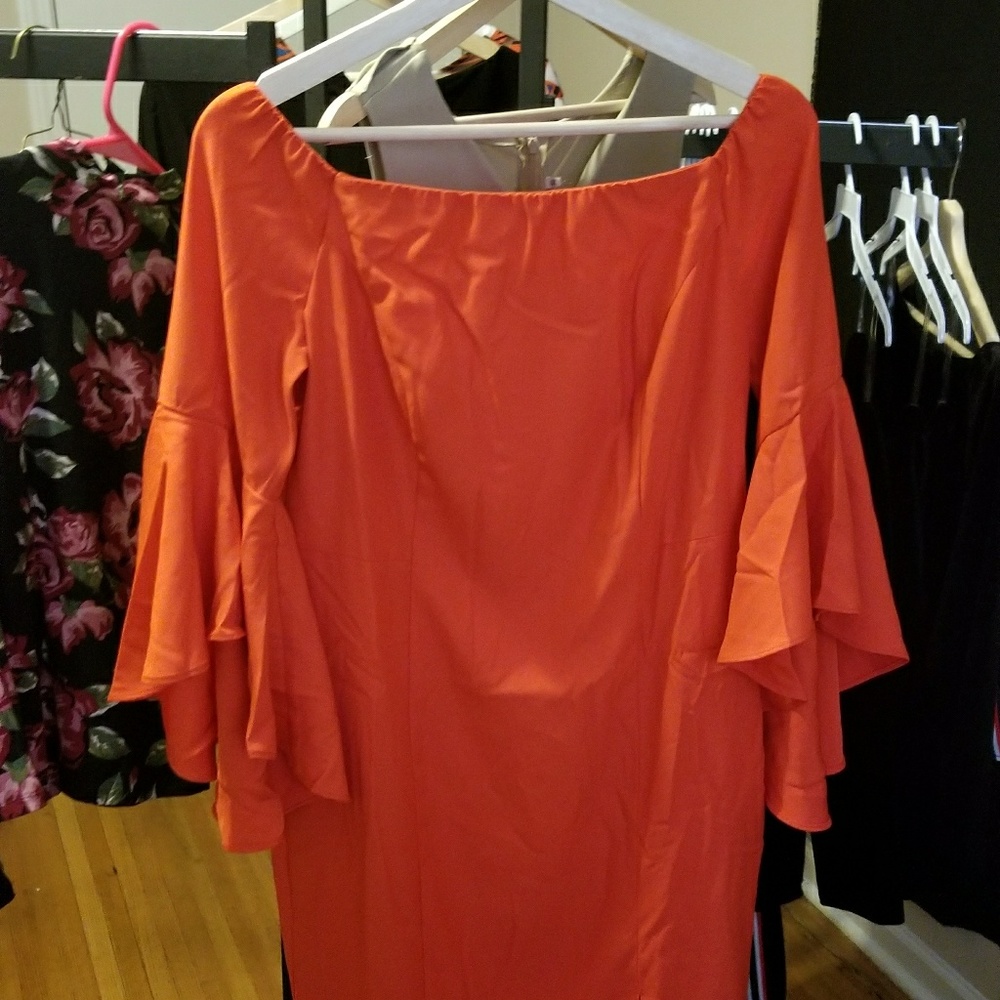 orange dress